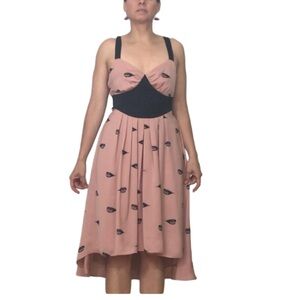 Viva Vena Hi-low Eye Print Dress